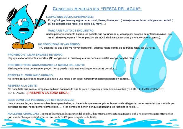 Recomendaciones festa da auga